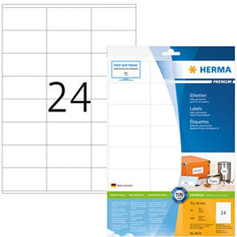 HERMA 8638 - PREMIUM A4 labels 10 sheets/pack – image 2