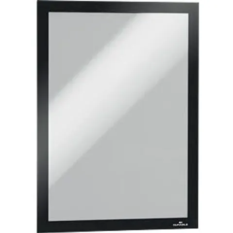 Durable DURAFRAME Self Adhesive Magnetic Signage Frame 2 Pack A4 Black – image 2