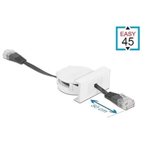 DELOCK 81361 - Easy 45 module network retractable cable RJ45 Cat.5e black – image 2