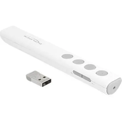DELOCK 64251 - Presenter, wireless, laser pointer, white – image 2