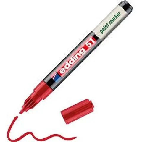 EDDING 51RT - Paint marker, 1.0 - 2.0 mm, red – image 2