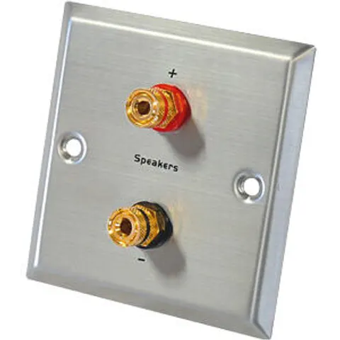 DYNAVOX 205098 - LS wall connection panel, 2 banana sockets – image 2
