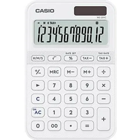 Casio MS-20YC MINI DESK CALC WHITE – image 2