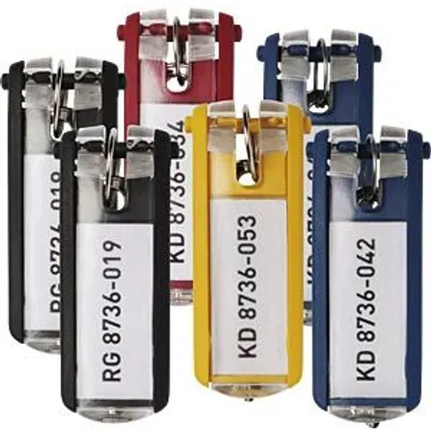 Durable Key Clips Organisational Label Hooks | 24 Pack | Assorted – image 2