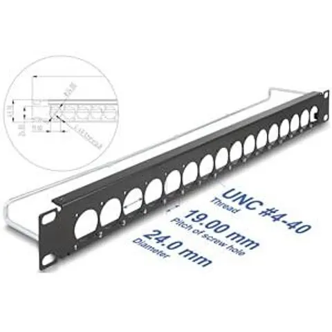 DELOCK 67058 - 19? D-type patch panel 16 port 1 U black – image 2