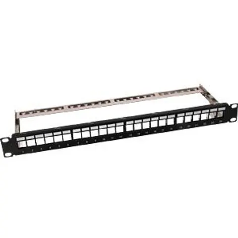 "GOOBAY 95743 - 19"" patch panel for 24x Keystone modules, black" – image 2