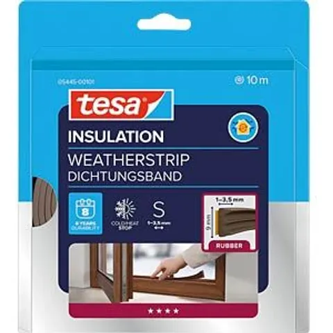 TESA 05445 BR - E profile rubber seal, 10 m, brown – image 2