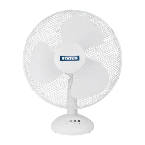 Status 12" Oscillating White Desktop Fan – image 2