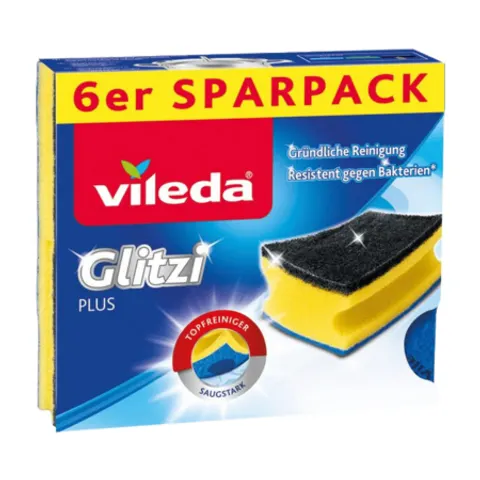 Vileda Glitzi Plus Dishwashing Sponges - 6 pcs – image 3