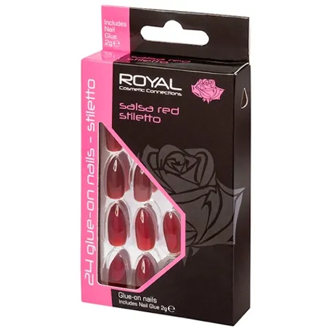 Royal Artificial Nails Salsa Red Stiletto - 24 pcs. – image 2
