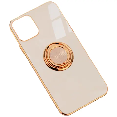 Hybrid case with ring holder iPhone 13 Pink – image 4