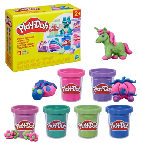 Play-Doh Sparkle Modelling Compound Set – 6 Pcs – image 3