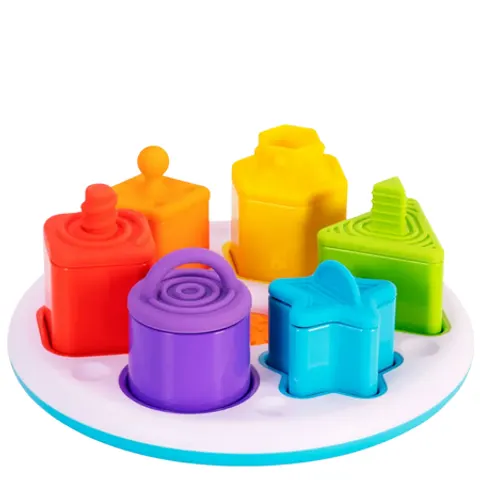 Fat Brain Plugzy Silicone Pull & Stick Shapes Toy – image 3
