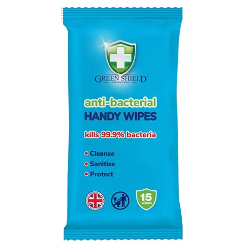 Green Shield Anti-Bacterial Wipes - 15 pcs – image 3