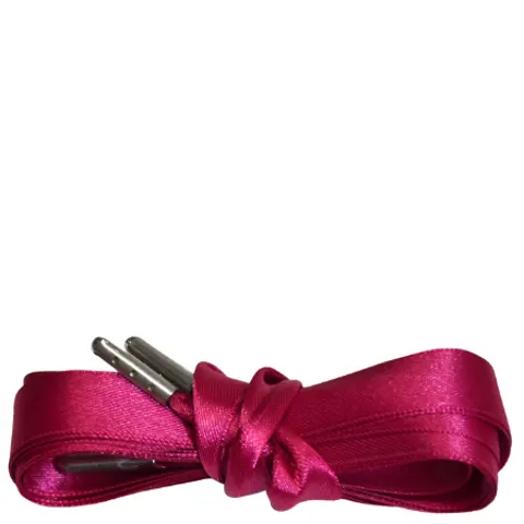 Shoestring Satin Laces - Hot Pink & Silver – image 3