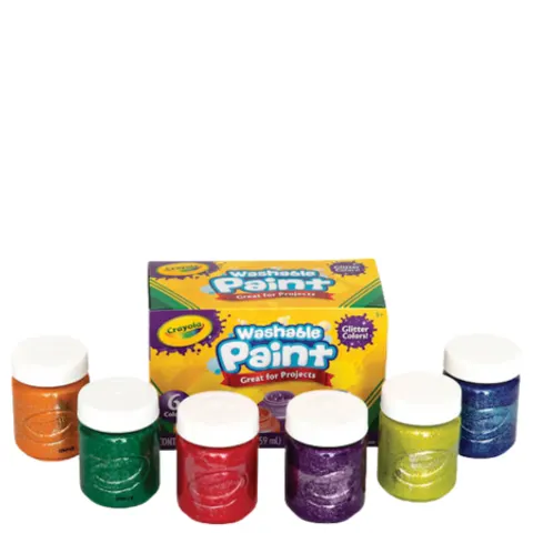 Crayola Washable Glitter Paint Bottles – 6 Pcs – image 2