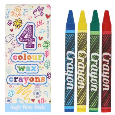 Henbrandt Colour Wax Crayons – 4 Pcs – image 2