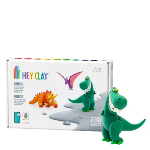 Tomy Hey Clay Dinos Medium Modeling Clay Set – 6 pcs – image 2
