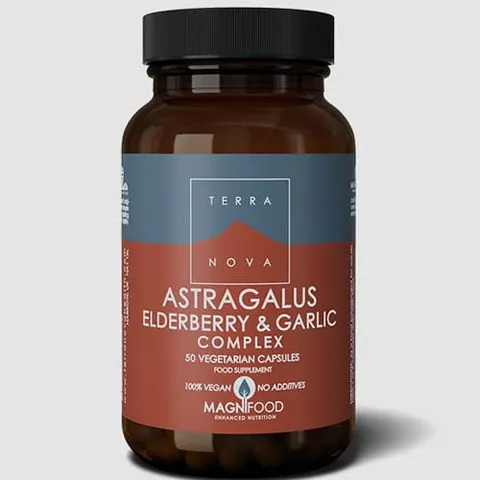 Terranova Astragalus, Elderberry & Garlic Complex 50 Capsules – image 2