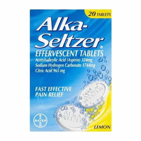 Alka-Seltzer Effervescent Tablets Lemon Flavour 20 Pack – image 2