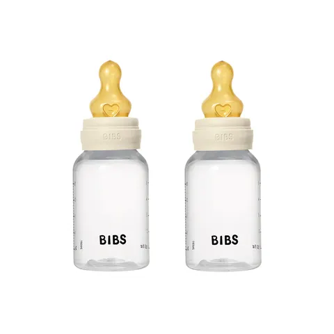 BIBS Medium Flow Baby Bottle Latex 2 Pack - Clear - 150ml – image 2