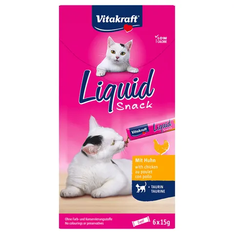 Vitakraft Cat liquid Snack com frango e taurina - 6 x 15 g – imagen 2