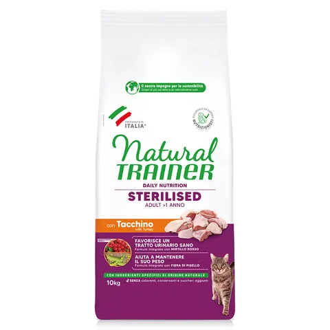 Natural Trainer Sterilised com peru - 10 kg – imagen 3