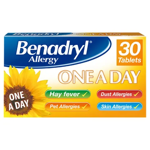Benadryl Allergy 10mg One a Day Tablets – 30 Tablets – image 2