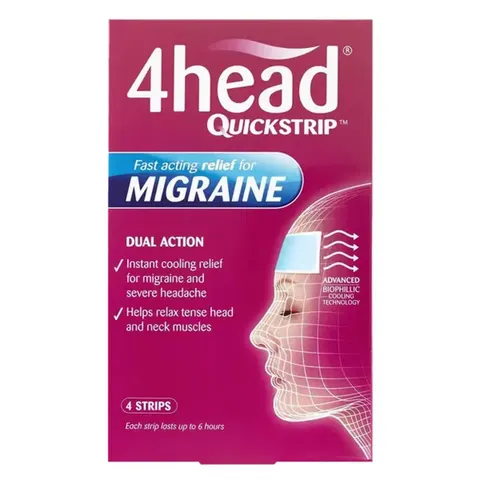 4Head Quickstrip Migraine Relief 4 Strips – image 2