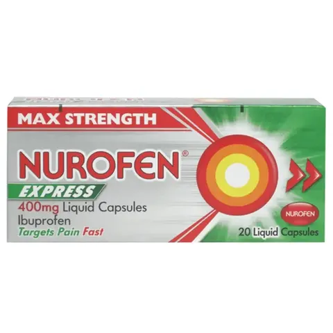 Nurofen Express Max Strength 400mg - 20 Liquid Capsules – image 2
