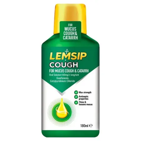 Lemsip Cough For Mucus Cough & Catarrh - 180ml – image 2