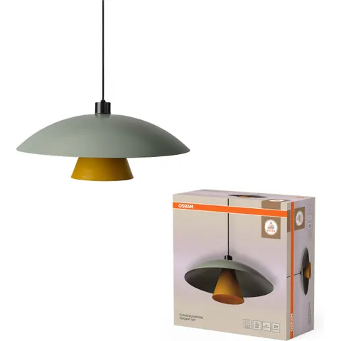 OSRAM Hängelampe Decor Flying Mushroom grün/gelb, Stahl, E27 – grün, gelb – Bild 2