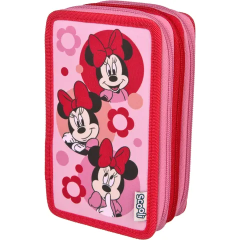 Federmäppchen SCOOLI "Tripledecker", Kinder, pink (minnie mouse), Polyester, Schreibgeräteetuis Federmäppchen minnie mouse Einheitsgröße – Bild 2