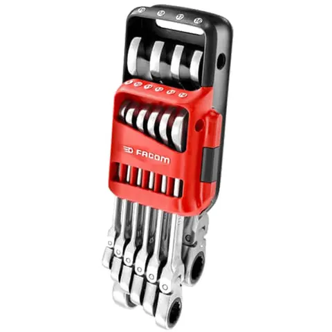 Facom 467BF.JP10 10 Piece Flexible Ratchet Combination Spanner Set – image 2