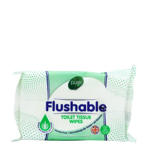 Pure Flushable Toilet Tissue Wipes - 40 Pcs – image 3