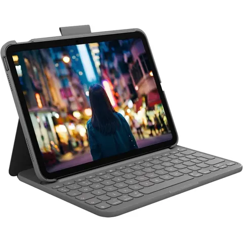 Logitech Slim Folio QWERTY UK English Bluetooth Grey – image 2