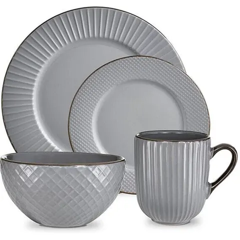 Tower Empire 16 Piece Dinnerware Set Grey – image 2