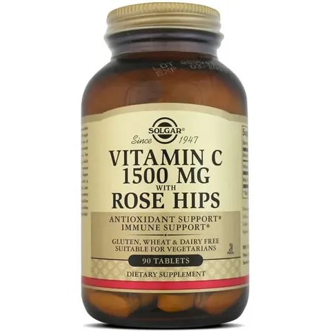 Solgar Rose Hips C 1500mg. cápsulas 90 u – imagen 4