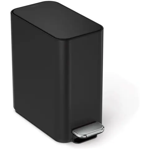 Simplehuman 5L Slim Bathroom Pedal Bin - Black – image 2