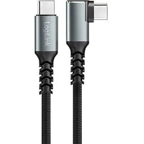 LOGILINK CU0270 - Sync & charging cable, USB-C -> USB-C angled, 0.5 m, black – image 2