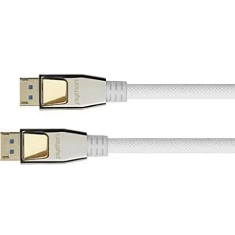 PYTHON PYT DP20-PY020W - DisplayPort 2.0 cable, 8K 60 Hz, nylon, white, 2,0 m – image 2