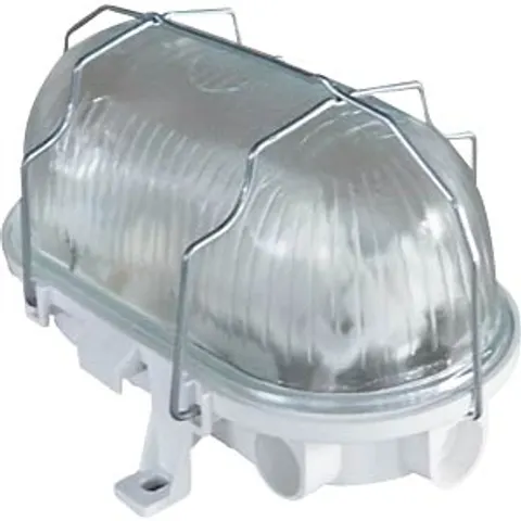 BLULAXA 49901 - Basic cellar light vari metal cage oval, white, E27, IP44 – image 2