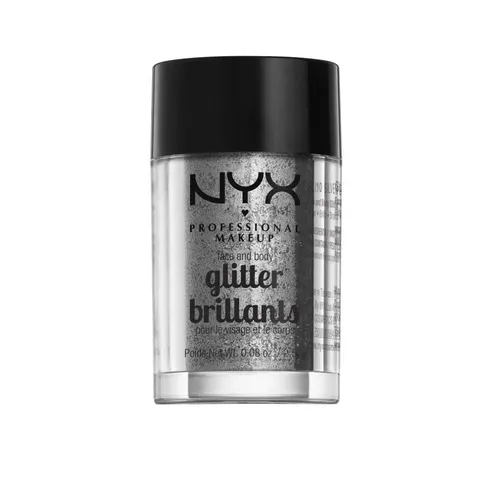 NYX PROFESSIONAL MAKEUP Face & Body Glitter Silver – image 2