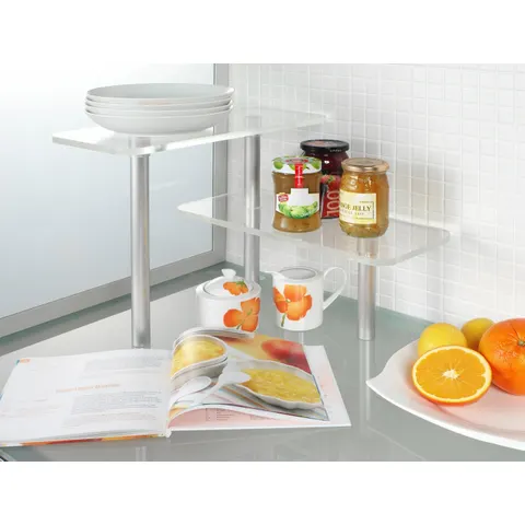 Küchen-Eckregal "Elegance" – transparent – Bild 2