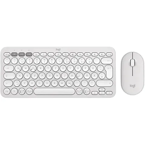 Logitech Wireless Keyboard+Mouse Pebble 2 Combo white – Weiß – Bild 3