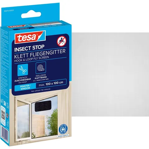 tesa Fliegengitter Standard Klettband 1x1m anthrazit – Bild 3