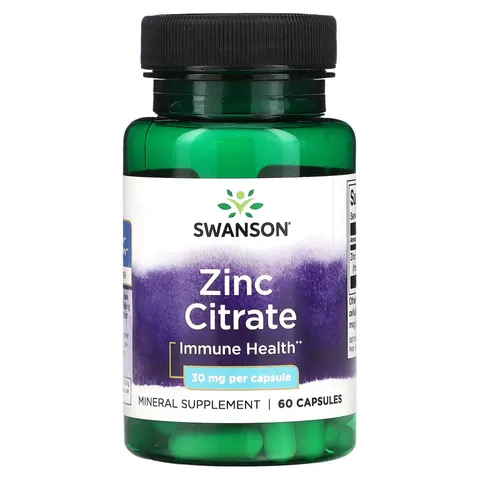 Zinc Citrate, 30mg - 60 caps – image 2