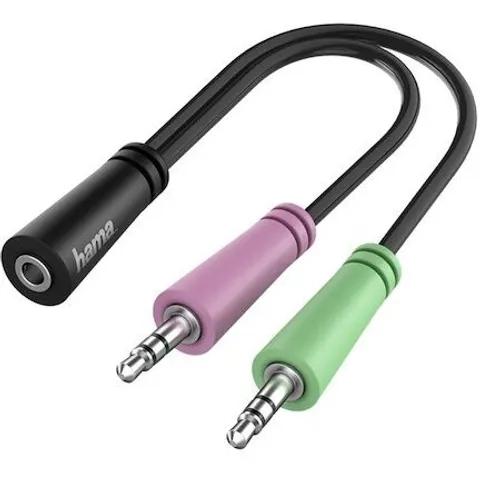 Adattatore audio Hama 00200351 Headset Black – immagine 2