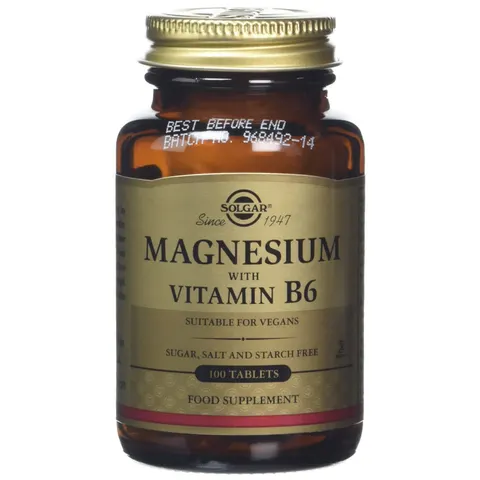 Solgar Magnesium with Vitamin B6 Tablets, 100 – image 2