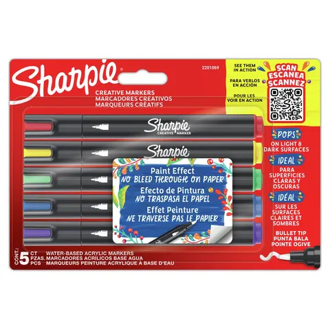 Sharpie Bullet Tip Creative Markers - 5 Pack – image 2